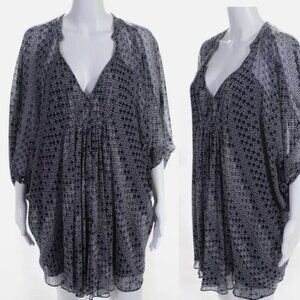 DVF Silk Chiffon  Ditzy Dress Size 8 early 2000's